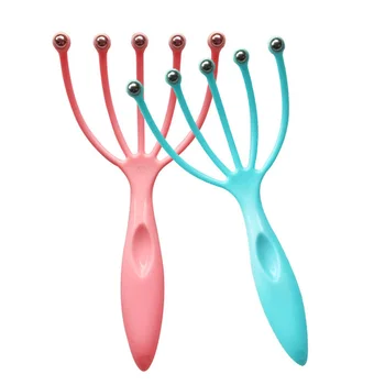 

Hand Held Scalp Massager Five Finger Ball Roller Comb Head SPA Scalp Brush Hair Care Massage Ball Roller Head SPA Scalp Brush