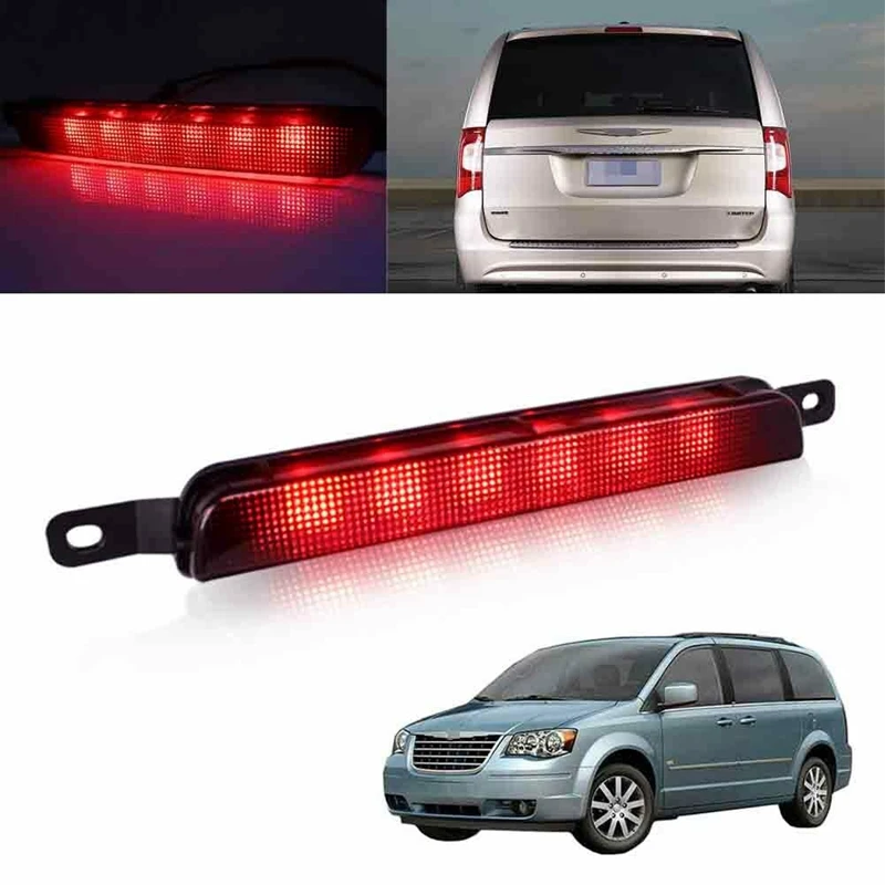 

12V Smoked Lens Red LED Center High Mount 3Rd Stop Light for Dodge Chrysler Brake Light Tail Light