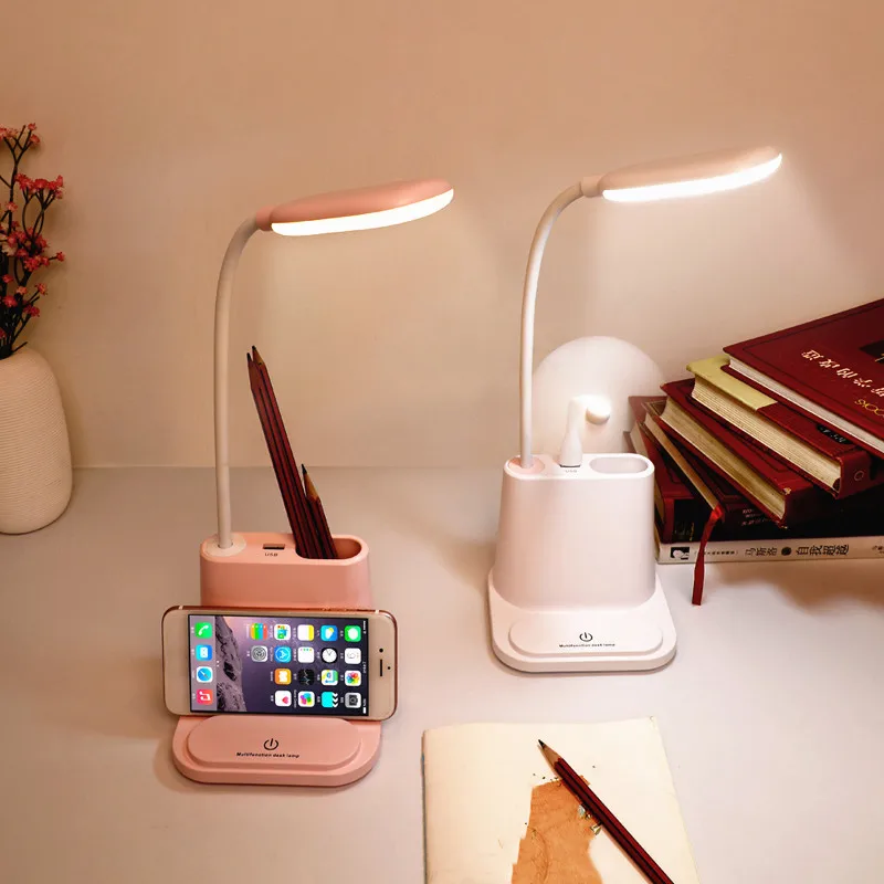 USB настольная лампа Перезаряжаемые сенсорный Регулировка Светодиодная для детей
