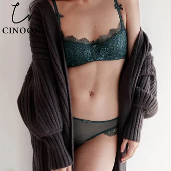 

Intimates Sexy Women Lace Lingerie Bra Set Push Up Bras And Underwear Sets Plus size A B C D Cup Embroidery Bra And Panty Set