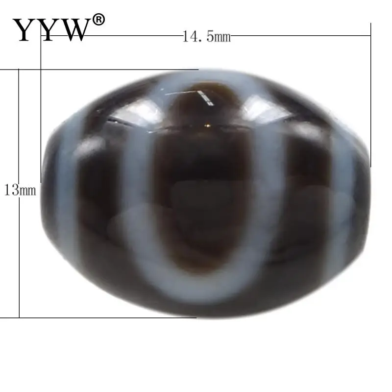 

1 Pcs Natural Tibetan Agated Onyx Dzi Beads Trendy Oval Heaven And Earth 14.50x13x3mm Jewelry Making DIY Tibetan Dzi Beads