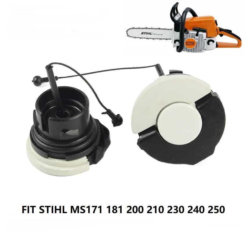 2pcs/Set Fuel+Oil Cap Kit For Stihl MS181 MS260 MS381 MS440 Tank Cover Kits New 