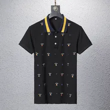2020 najnowsze nowości Unsex haft UFO klasyczne paski modne koszule koszula Hip Hop deskorolka bawełniana koszulka Polo # L94 tanie i dobre opinie Osób w wieku 18-35 lat Na co dzień Krótki COTTON Zwierząt Anty-pilling Natural color Polos