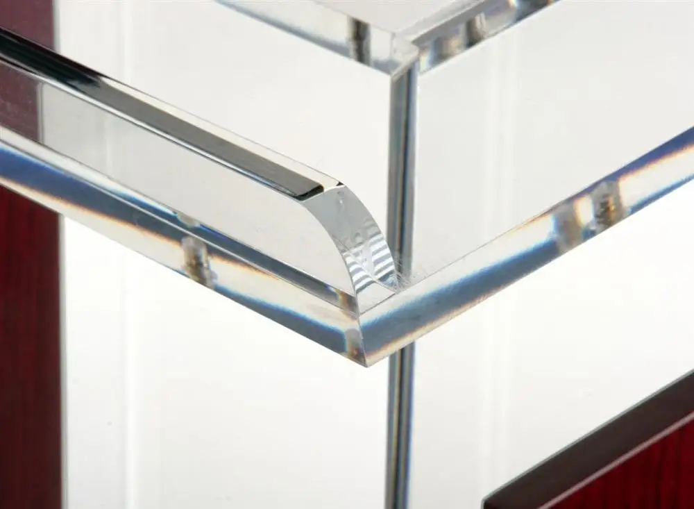 Acrylic Lectern with Panels, Includes Removable Shelf, On Podium Surface Easy To Assemble Hardware Included 46" H x23" W
