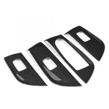 

4Pcs/Set Car Window Lift Switch Panel Cover Trim Fit for Mercedes Benz E Class W213 2016 2017 2018 2019 Car Accessories