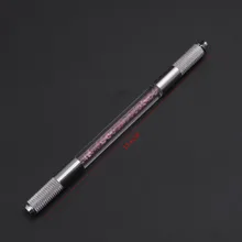 Двойной Кристалл акриловая ручная тату ручка Перманентный микроблейдинг инструменты для бровей BSN