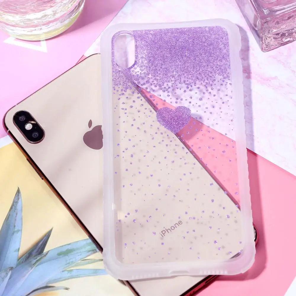 Милый чехол для телефона LISCN с сердечком Блестящий Прозрачный Роскошный iPhone 6 6S Plus