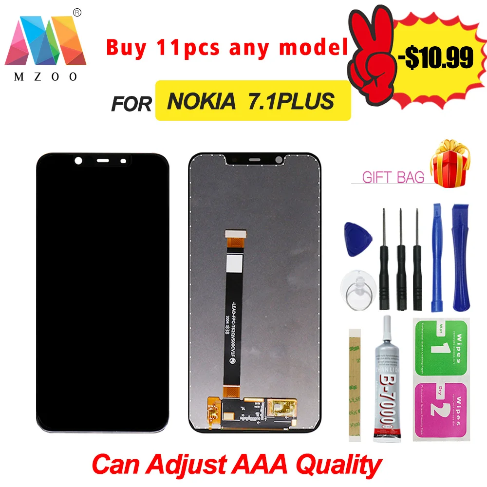 

High Quality LCD For Nokia 7.1 Plus X7 8.1 TA-1131 LCD Display Sreen Touch Digitizer Replacement Assembly Parts Free Shipping