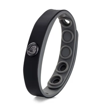 

New arrival negative ion energy bracelet silicone hologram movement wristband trend waterproof simple balance bangle