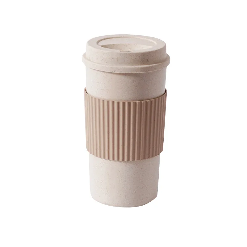 Пшеничная кружка с соломкой кофейная чашка с крышкой домашняя портативная бутылка для воды для путешествий