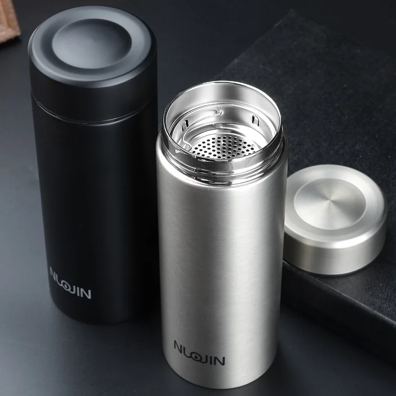 

Stainless Steel Vacuum Flask Men And Women Business Tea Filter Office Tea Cup Water Cup Logo Gift Cup