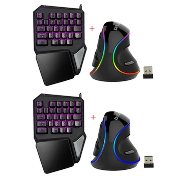 

Delux T9 Pro Gaming keyboard Wired Professional Keyboard Single Hand Keypad Ergonomic Vertical Mouse Mice Computer Gaming Mouse,