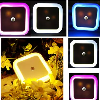 

1PC Auto LED Light Induction Sensor Control Home Night Lights Lamp US Plug EU Plug