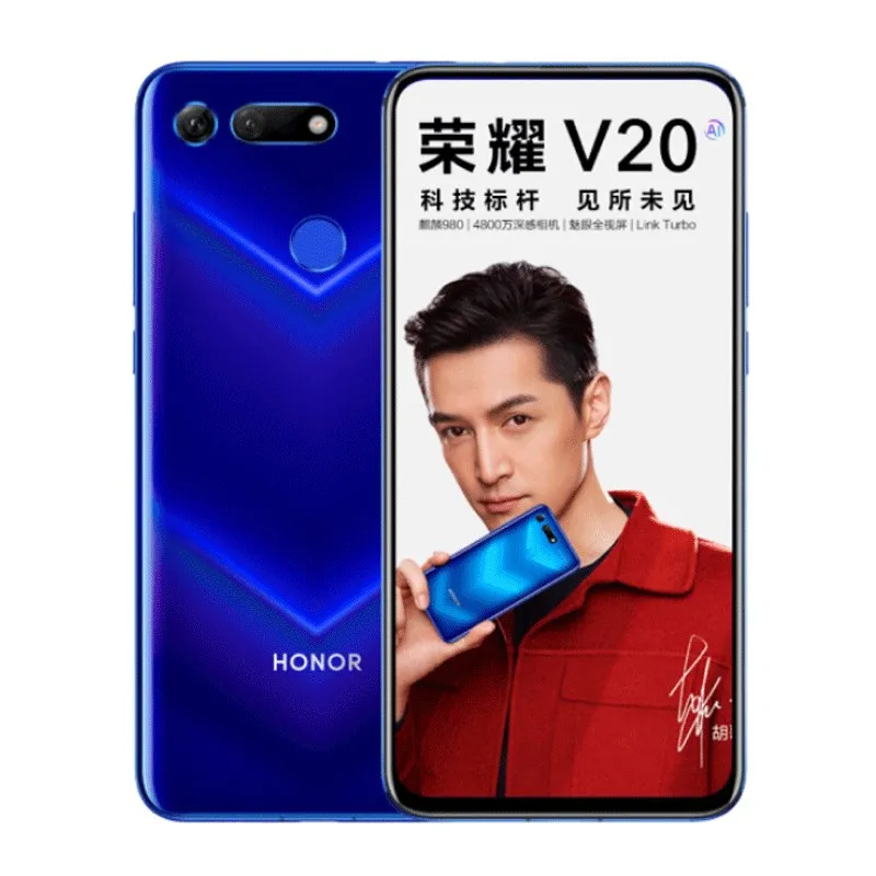 Сток Honor View 20 V20 NFC Смартфон 4G Android 9,0 6,4 дюймовый экран 4000 мАч батарея жидкостное охлаждение Kirin 980 Мобильный телефон