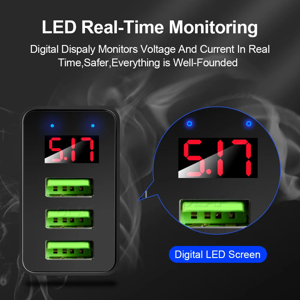 OLAF быстрое устройство для зарядки для iPhone зарядное устройство для мобильного телефона для samsung A40 3 с usb-портом, светодиодная подсветка супер адаптер зарядное устройство