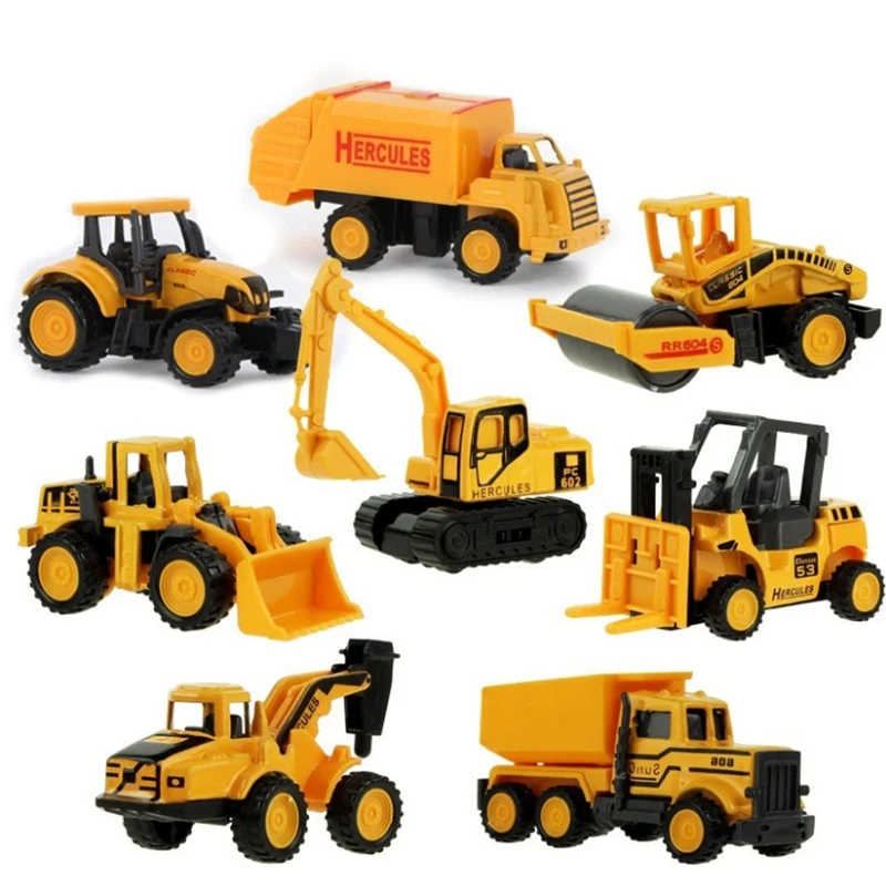 4 стиля Мини Сплав инженерный автомобиль трактор игрушка самосвал Модель Классические игрушечные машинки для детей подарок для мальчика умные Машинки Игрушки