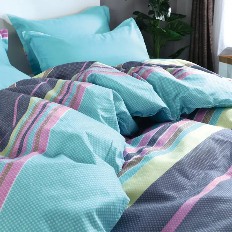 Солнцестояние домашний текстиль постельные принадлежности дышащие реактивной приятная на ощупь простыня Стёганое одеяло наволочка 3/4 шт