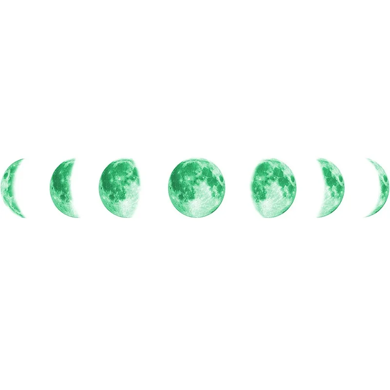 Creative Luminous effect Lunar eclipse decorative wall sticker for living room kids bedroom 3D moon decor decal mural | Дом и сад