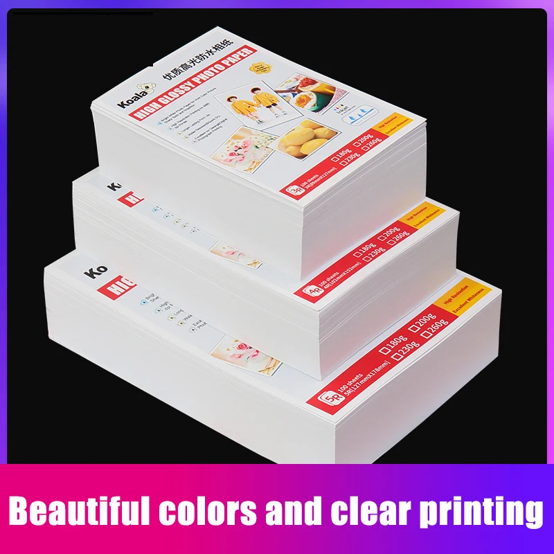 Papel fotográfico de calidad para estudio fotográfico, accesorio de 5, 6 y 7 pulgadas, brillante, 20 piezas Uds., A4, adecuado para álbum de fotos, 100 Uds.