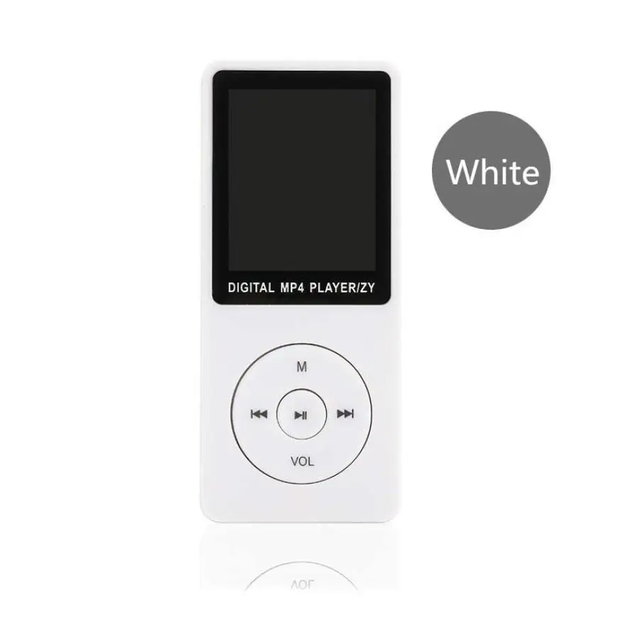 1,8 дюймов дисплей экран MP3 плеер Диктофон FM радио видео плеер для TF карты внешний звук воспроизведения музыки с динамиком - Цвет: white