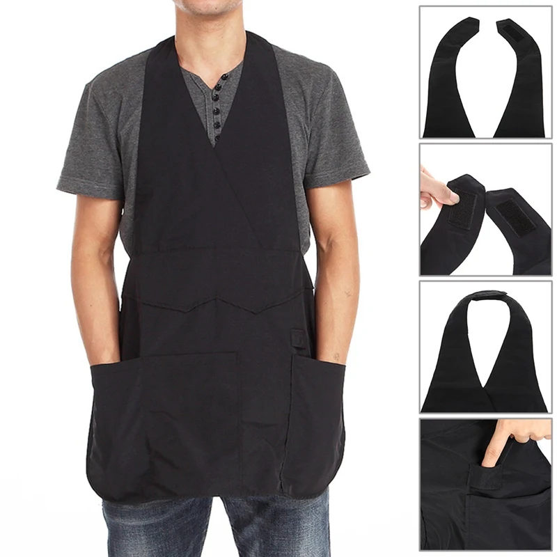 Салон волос фартук для парикмахера без рукавов джинсовый фартук парикмахера для стрижки волос инструмент защиты парикмахер укладка Ткань Инструменты