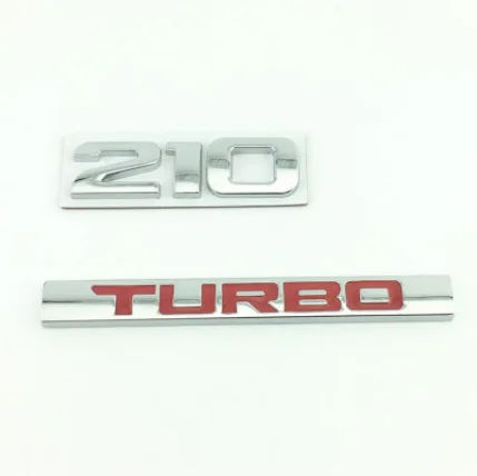 

Metal Chrome 210 Red Turbo Car Trunk Rear Emblem Badge Decal Stickers I VTEC