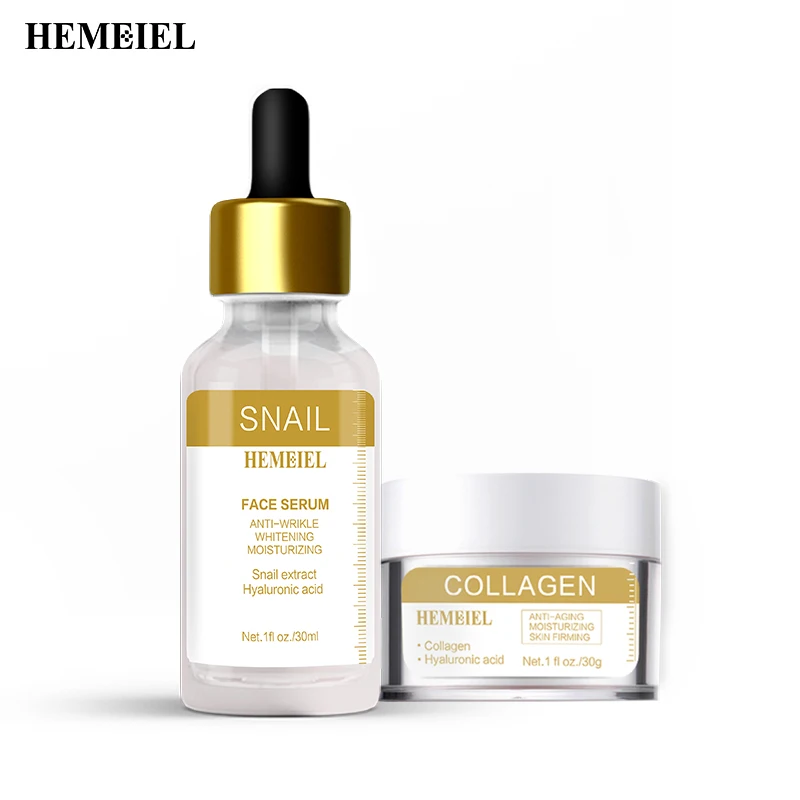 

Collagen Cream Anti-aging Skin Firming Snail Facial Essence Anti-wrinkle Whitening Moisturizing Skin Care Sets Face Serum