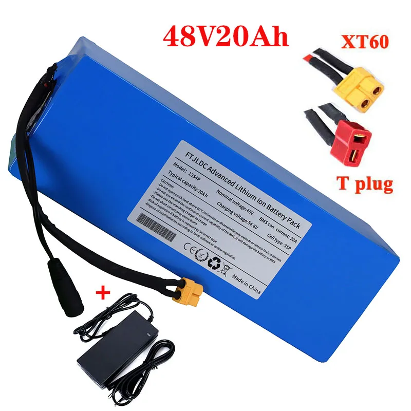 Литиевый аккумулятор XT60 48 В 20 Ач 1000 1500 54 6 Вт ~ зарядное устройство для