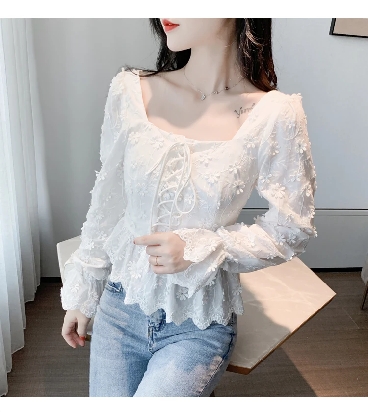 Hauts Pour Femmes Tendance En Velours à Manches Longues Et Col Rond T-shirt Décontracté Uni En