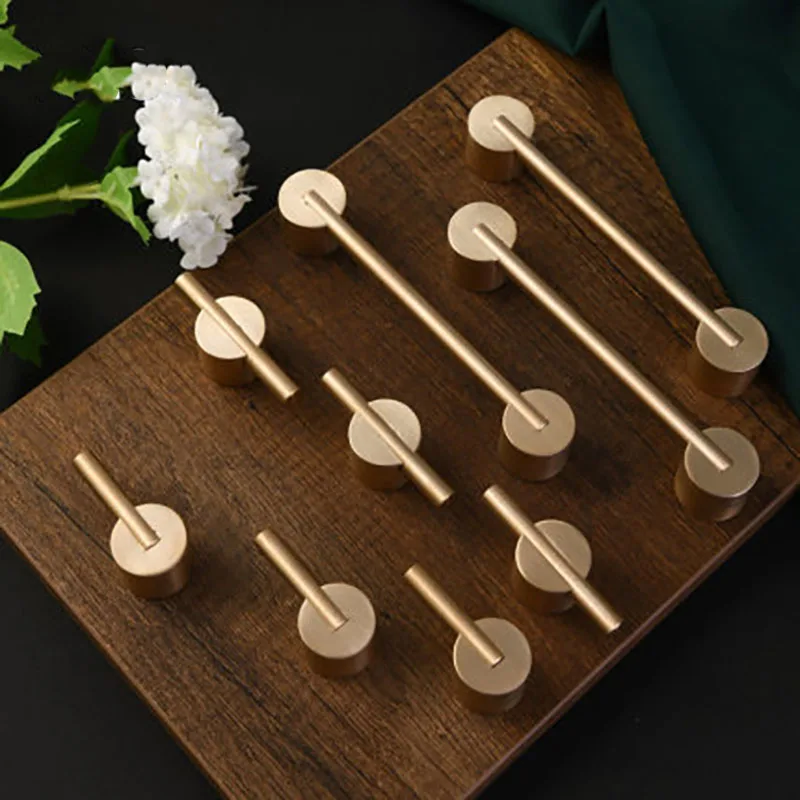 Золотистый латунный кухонный шкаф ручка для кухонного шкафа в скандинавском