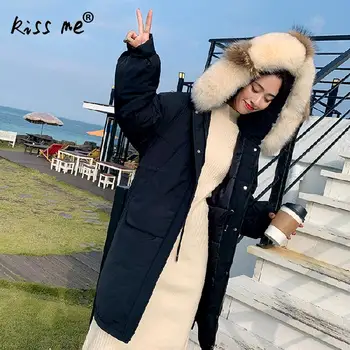 

Thermal Outdoor Jackets Winter Women Camping Hiking Long Down Coat Female Large Outdoor Down Thermal Warm Coat With Siamese Cap
