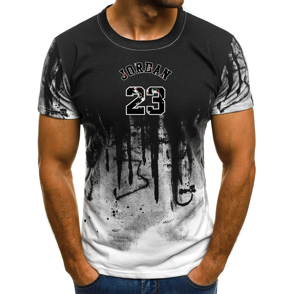 # 23 T-shirt Jordan Jersey Tee Streetwear Men/'s Black New