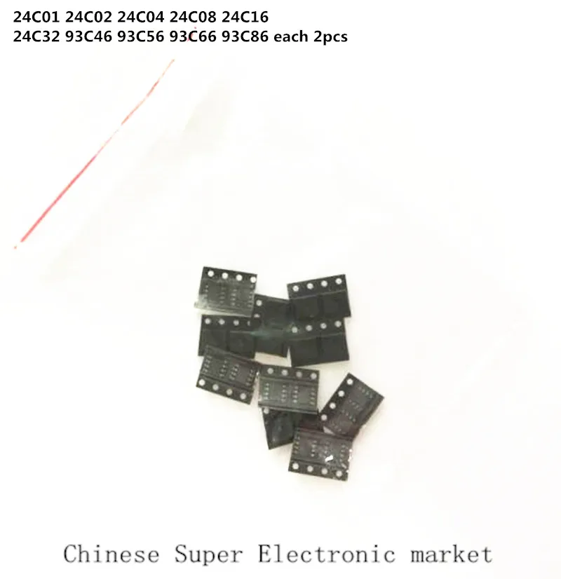 20 шт. 24C01 24C02 24C04 24C08 24C16 24C32 93C46 93C56 93C66 93C86 IC каждый 2 шт.|ic 93c66|ic 93c46ic |