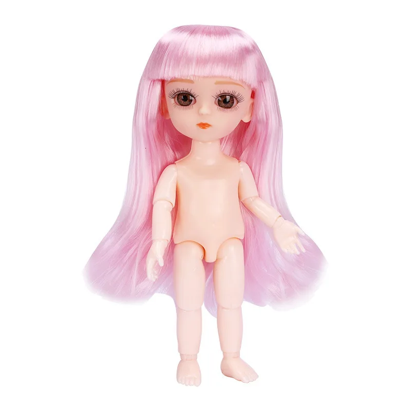 Новая силиконовая кукла принцессы 16 см игрушки для детей Мини BJD с 3D глазами 13