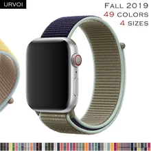 URVOI Sport loop для apple watch 4 5 3 2 Ремешок светоотражающий ремешок для iWatch band двухслойный крючок и петля осень Аляска синий