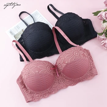 

SoftRhyme Women's Bra Wedding Bras Strapless Sexy Lingeries Floral Lace Demi Bra Women Underwear Plus Size 38-44 B C D Half Cup