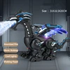 Electric Simulation Atomize Fire Dinoasur Bionic Walking Shaking Head Water Spray Cool Light Children Educational Puzzle Toys 2