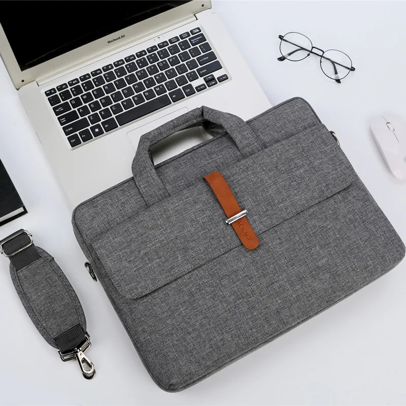 Водонепроницаемая сумка для ноутбука 17,3 чехол для Macbook Pro 15 сумка для ноутбука 14 дюймов Сумка для ноутбука 15,6 Для Macbook Air 13 13,3, 14 - Цвет: Серый