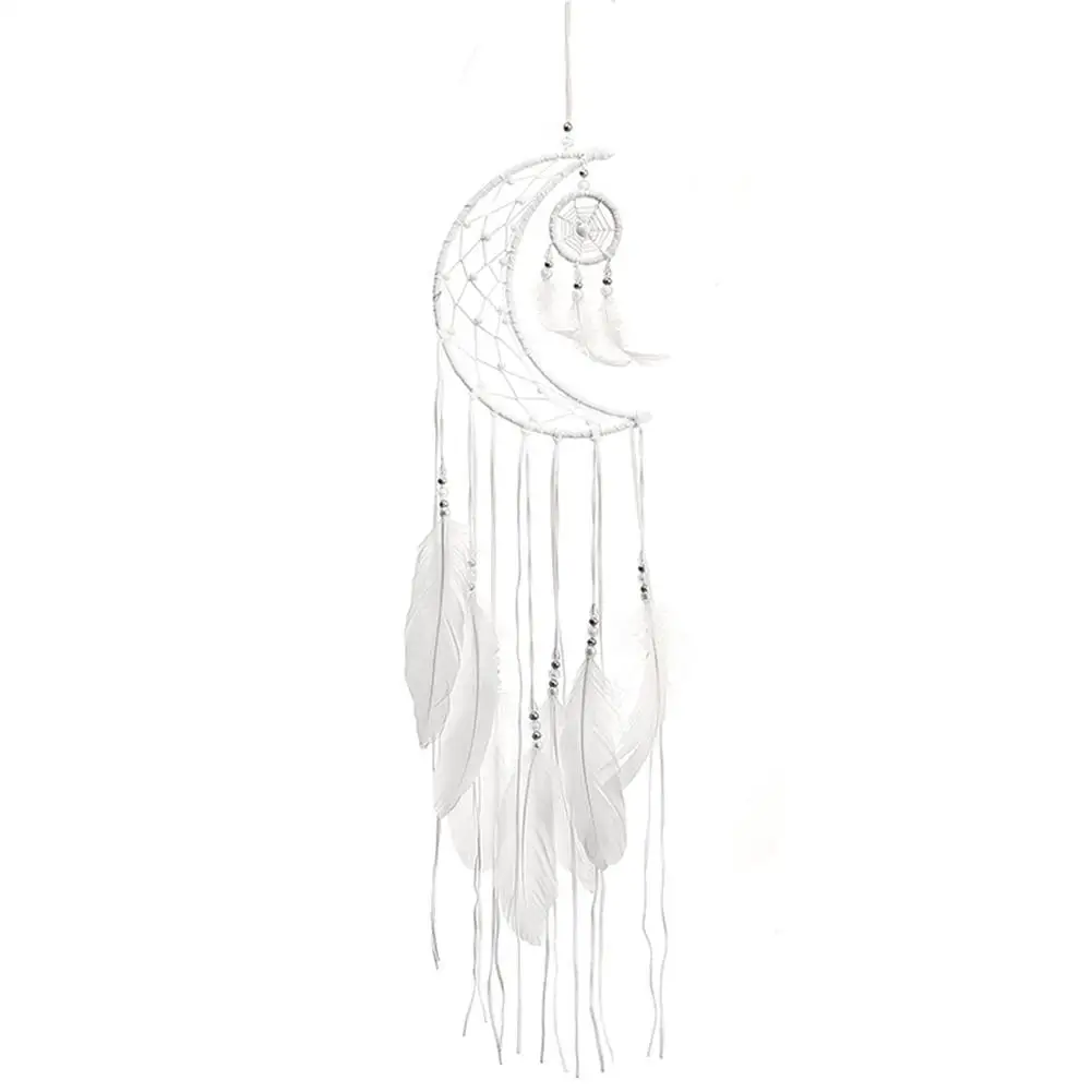 Mini Moon Wind Chimes Dream Catcher Handmade Dream Catchers Net Hanging Decoration Ornament for Room Car #AO