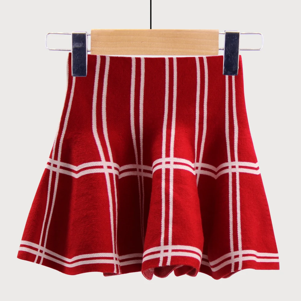 K03123Red WeLaken/Одежда для маленьких девочек; юбки; Новинка года; брендовая вязаная юбка; хлопковые детские плиссированные юбки пачки для детей; одежда принцессы для От 1 до 5 лет - Цвет: K03123Red