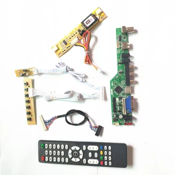 

For LM185WH1-TLF5/TLF6/TLF9 T.V53 drive card board HDMI VGA USB AV LVDS 2CCFL 30Pin keyboard+Remote+Inverter LCD monitor DIY kit