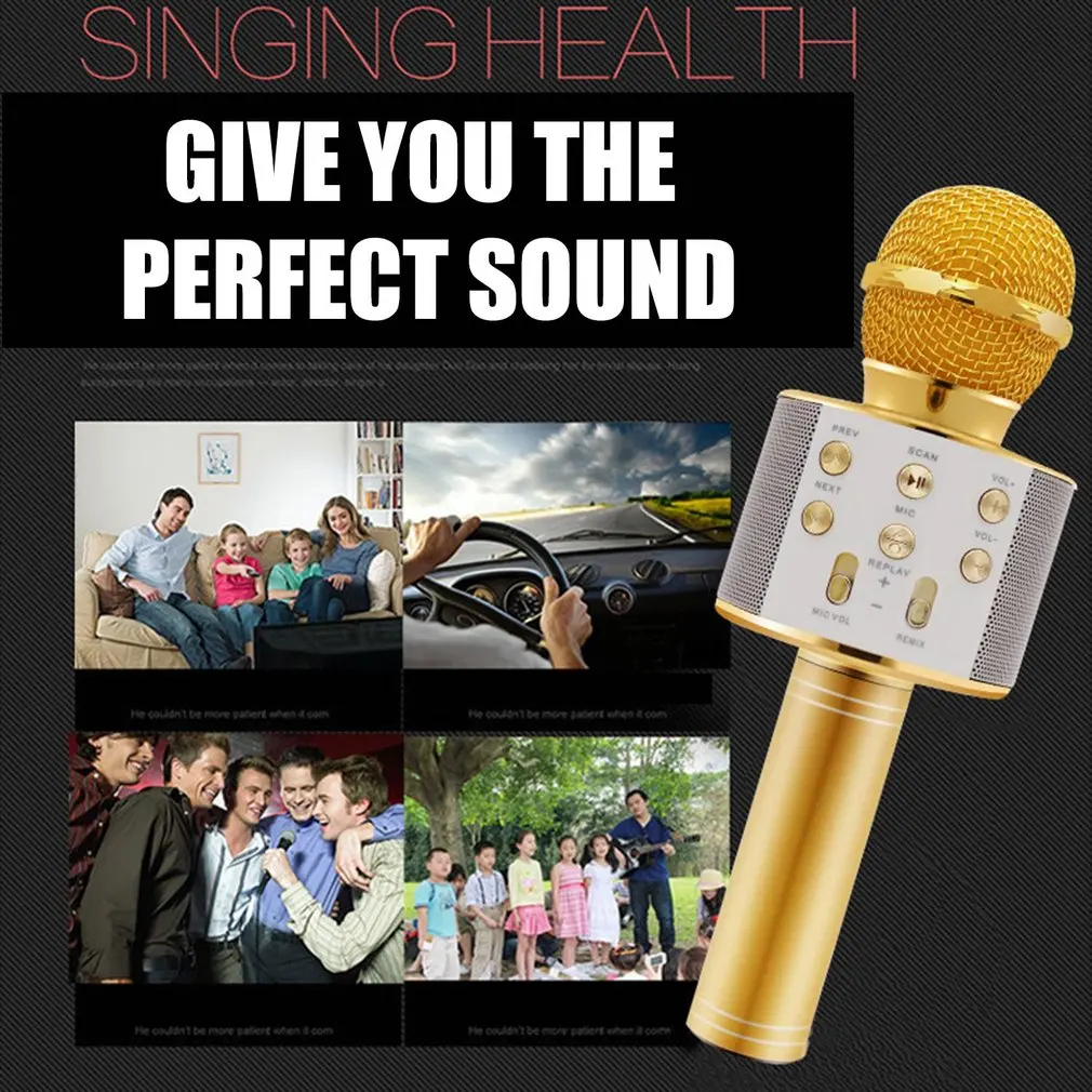 

Professional Wireless Microphone High Sensitivity Home KTV Music Playing Oneline Chat Karaoke Microphone for IOS