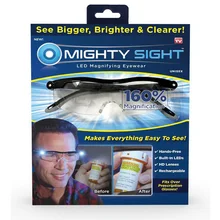 160% увеличительное очки большие Ночное видение мужские с подсветкой