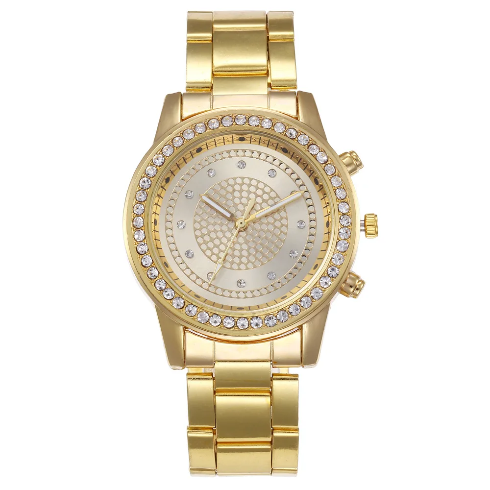 

Twelve A Drilling Non-with Numbers Large Dial Men And Women Casual Fashion Quartz Watch