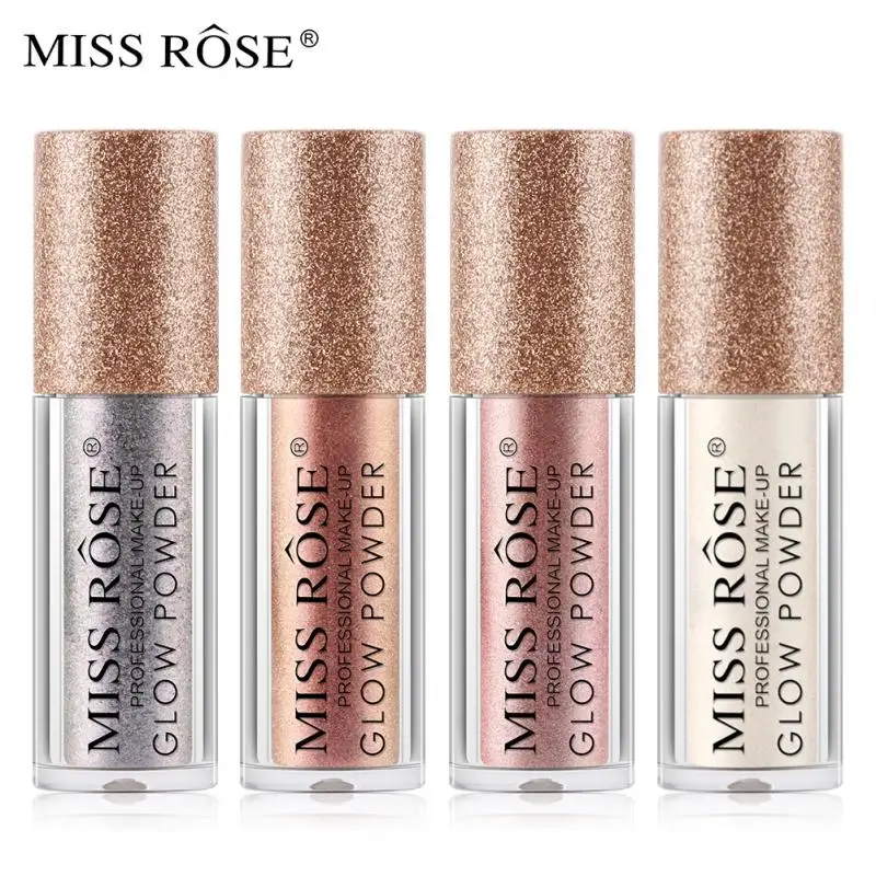 MISS ROSE 16 цветов портативные Металлические Блестящие дымчатые тени для век