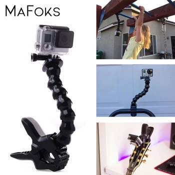 

Jaws Flexible Clamp Mount Holder Adjustable Neck for Gopro Hero 7 6 5 4 3 Session Sjcam SJ4000 For Xiaomi Yi 4K Eken H9 H9R