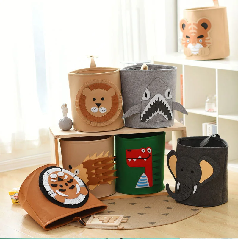 Simple and Cute Cartoon Storage Basket Multi-color Fabric Storage Box Home  Clothes Toys Books Cartoon Storage Box - AliExpress