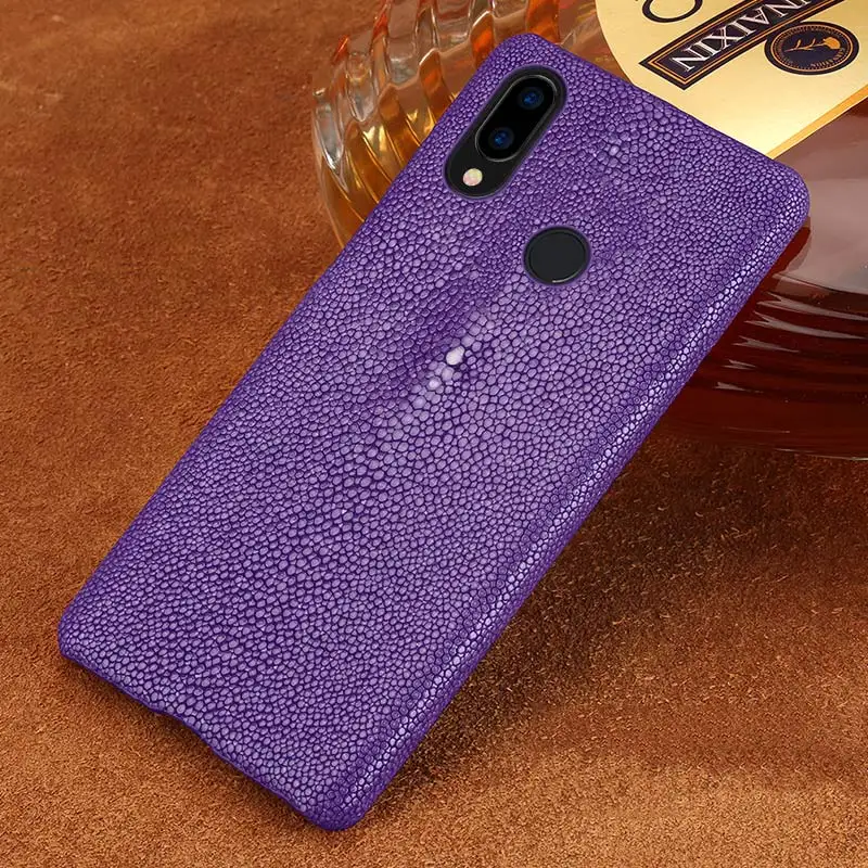 Чехол для телефона из натуральной кожи с жемчугом и рыбками для huawei Nova 3 Nova 2s mate10 pro mate9 Glory V10 Модный чехол - Цвет: Фиолетовый