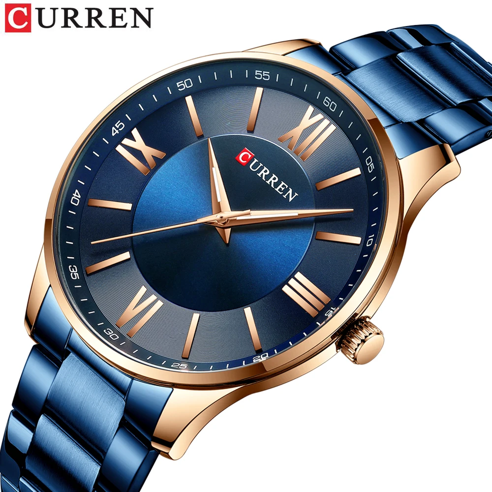 

CURREN Stainless Steel Mens Watches New Simple and Classic Quartz Business Watch Thin Clock for Men Stainless Steel Luxury Clock