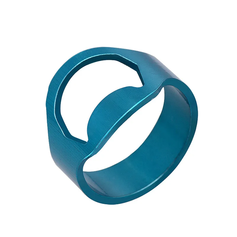 1 pc blue 1 предмет; Новинка; из нержавеющей стали, открытые-петля открывалка для бутылок пива творческий многофункциональный пива открывалка для бутылки с кольцом для Кухня гаджет - Цвет: 1 pc blue